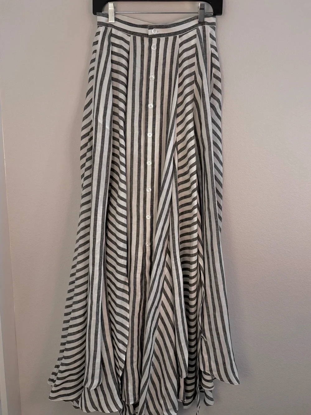 Ralph Lauren Collection Shamus Striped Linen Maxiskirt - Picture 2 of 12